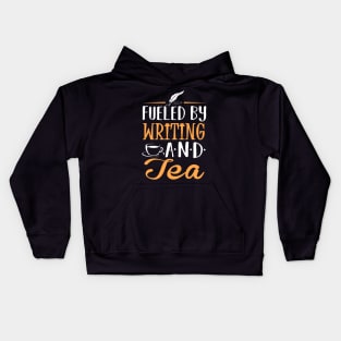 Fueled by Writing and Tea Kids Hoodie